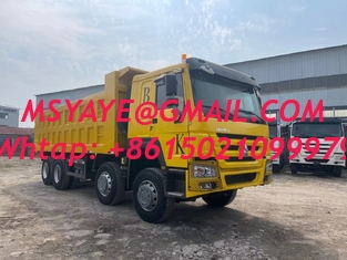 420 л.с. Использованный Sinotruk Dump Truck Красный цвет Ручная трансмиссия строительные компании